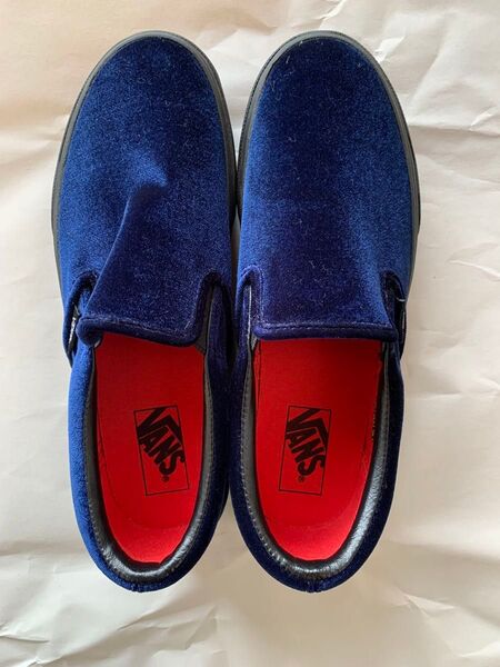 vansスリッポン 厚底 ネイビー 24.5 玄関先で試着のみ