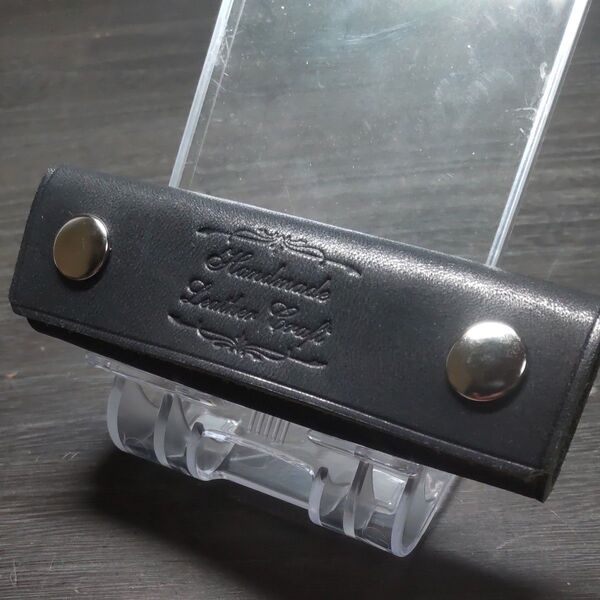 栃木サドルレザー 持ち手カバー ハンドルカバーブラック単品ニッケルボタン02 Porterヒートトートやエコバッグ等にどうぞ