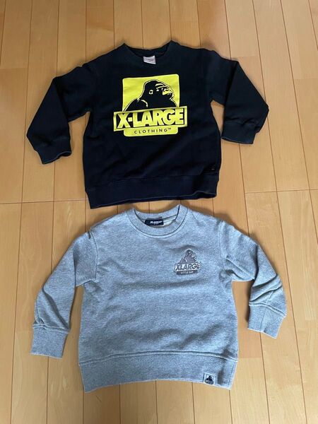 XLARGE スウェットトレーナー 2色セット 100cm