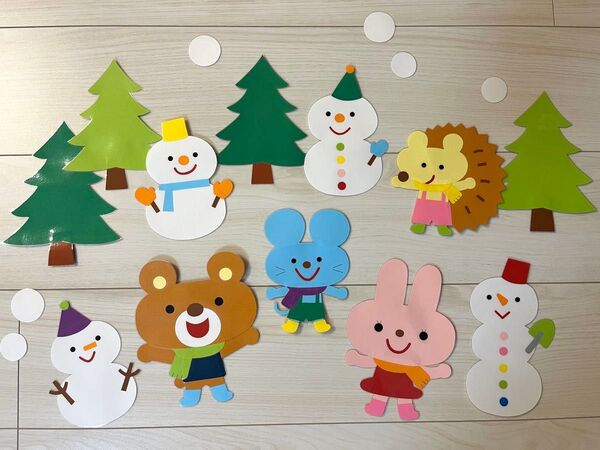 雪だるま壁面 1月壁面 冬壁面