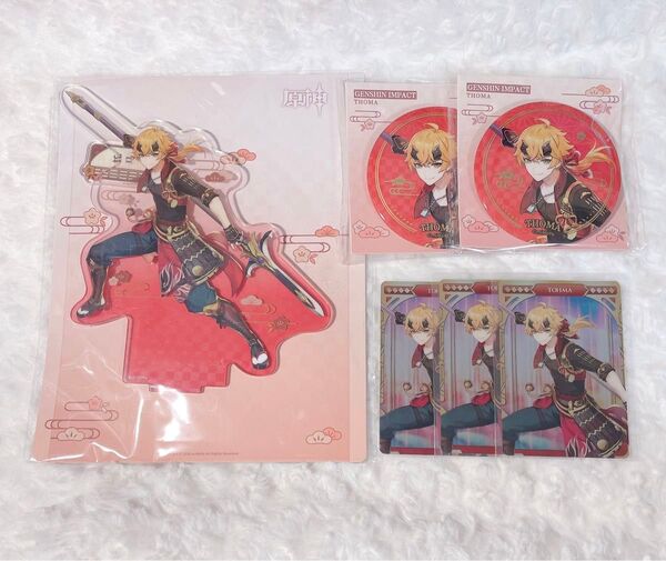 原神 トーマ アクスタ メタルカード 缶バッジ