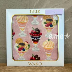 新品 ◎ FEILER × WAKO コラボ 限定 ハンカチ pink