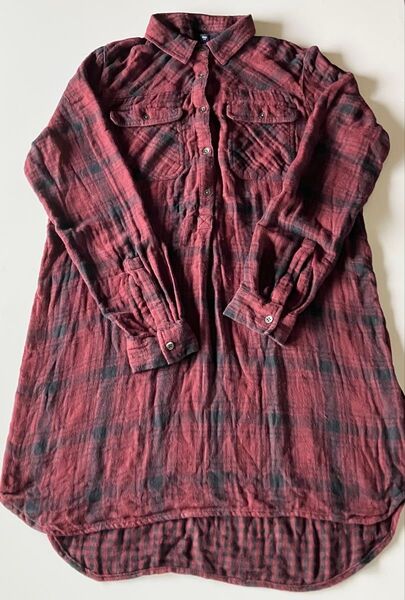GAP タータンチェック シャツワンピース
