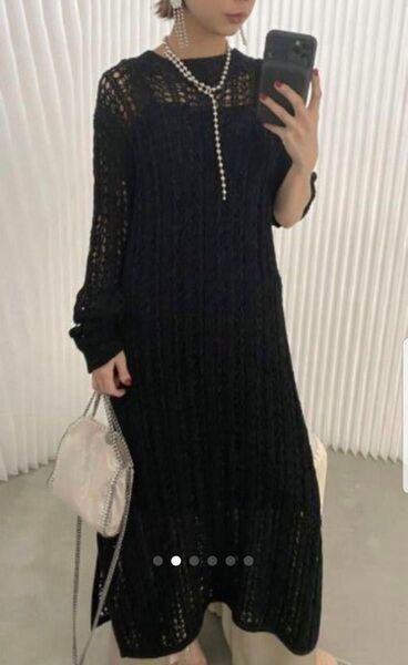 正規品 Ameri MEDI TAPE YARN KNIT DRESS
