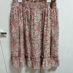 ロイスクレヨン ペイズリー柄 花柄 スカート ウエストゴム