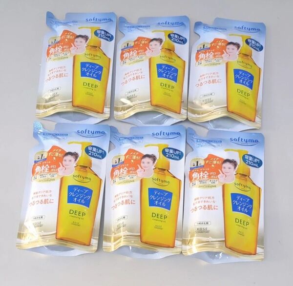 コーセー ソフティモ ディープクレンジングオイル 詰替用 210ml×6個セット