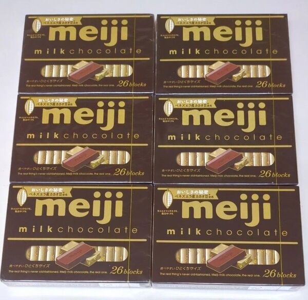 明治 ミルクチョコレート 26枚入×6箱