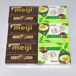 明治 ミルク+抹茶 チョコレート 26枚入 各3箱 合計6箱