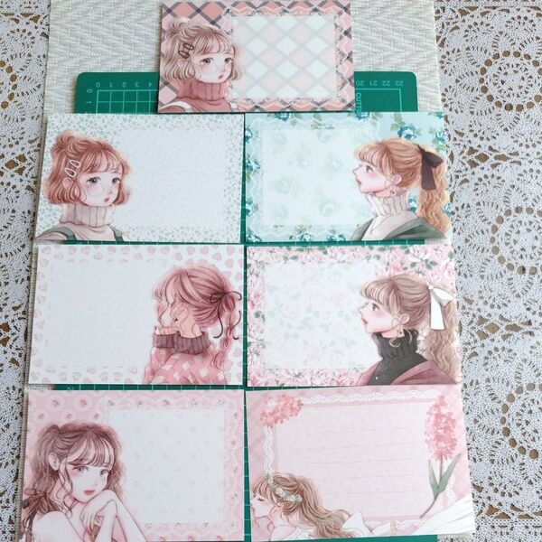 バラメモおすそわけ ciel様 七色の海様コラボA6サイズメモ 7種類×各10枚ずつ 合計70枚