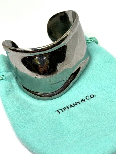 廃盤モデル TIFFANY ティファニー エルサペレッティ ボーンカフ バングル ルテニウム TIFFANY