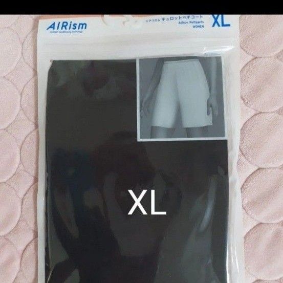C●新品未開封●UNIQLO●AIRism キュロット ペチコート●黒●XL ●ペチパンツ【クーポンご利用ください】 WOMEN