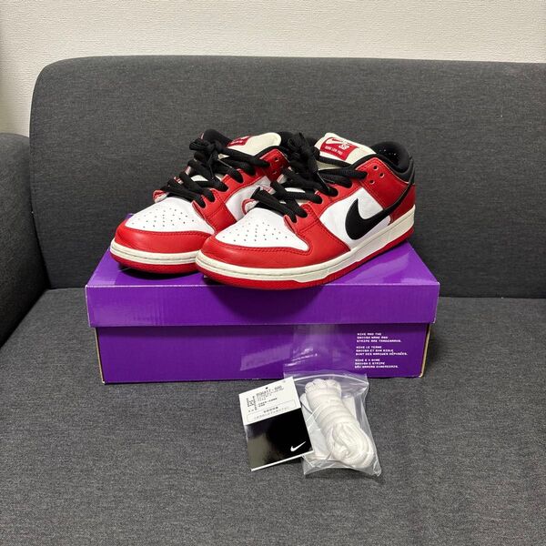 美品 Nike SB Dunk Low Pro "J-Pack Chicago/Varsity Red and White シカゴ