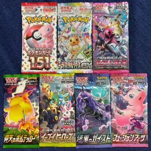 【 ポケモン 】イーブイヒーローズ・フェアリーライズ・漆黒のガイスト・テラスタルフェスex・151・クレイバースト等の計15パック