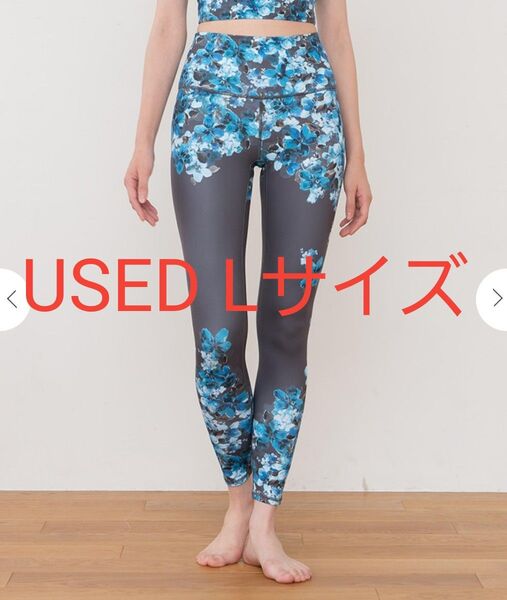 USED美品【SUKALA】フルオブフラワーパネルレギンス ヨガパンツ L