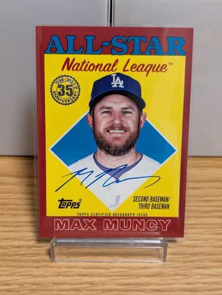 2023 Topps Max Muncy1988 オールスターレッドオンカードドジャース シリアル 直筆サイン 10枚限定