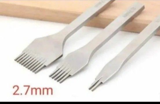 訳ありヨーロッパ目打ち2.7mm 2本+5本+10本目の3本セット レザークラフト