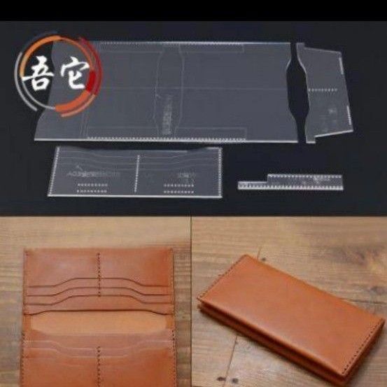 二つ折りカード12枚入れ財布 レザークラフトアクリル型