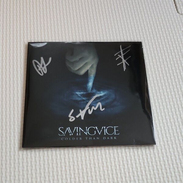 Saving Vice Colder Than Dark サイン入りメタルコア デスコア CD