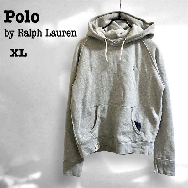 Polo by Ralph Lauren ポロ バイ ラルフローレン スウェット パーカー グレー フーディー プルオーバー XL