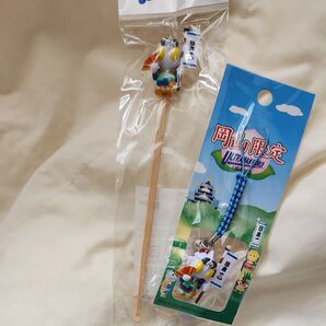 新品 岡山限定 耳かき、ストラップセット