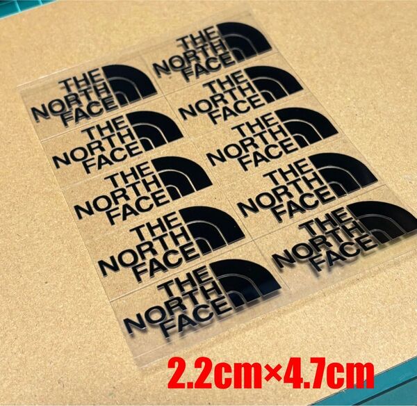 ノース アイロンプリント 2.2cm×4.7cm BK 10枚セット
