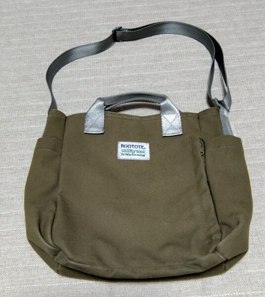 【ROOTOTE】 トートバッグ カーキ 中古品