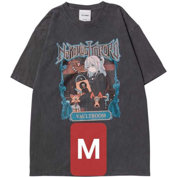 VR × TORORO TEE / CHARCOAL M VAULTROOM 猫麦とろろ Tシャツ チャコール vtuber 2
