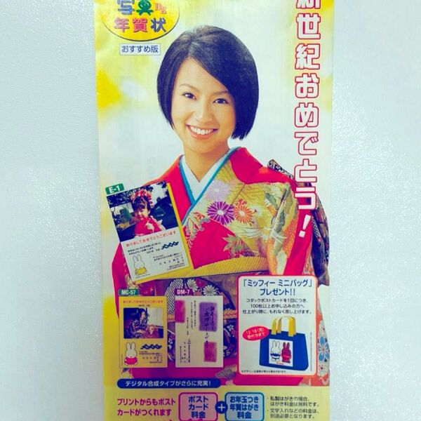 2000年代物 鈴木あみ ポスター Kodak 販促 企業 アミーゴ 年賀状 コダック idol photo 写真 注文 アイドル