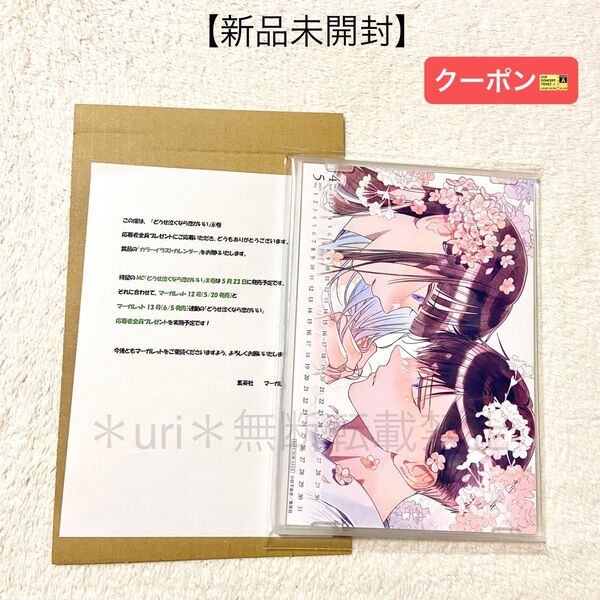 ★クーポン★【新品未開封】どうせ泣くなら恋がいい 応募者全員プレゼント カラーイラストカレンダー 非売品