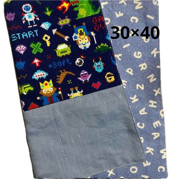 ラスト柄★ハンドメイド★リバーシブルランチョンマット★約30×40