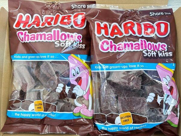 【箱に入れて発送】HARIBO ハリボー チョコマシュマロ 大容量200g 2袋セットChamallows soft kiss