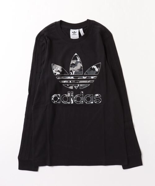 新品未使用タグ付 adidas originals 迷彩ロングTシャツ ブラック メンズM