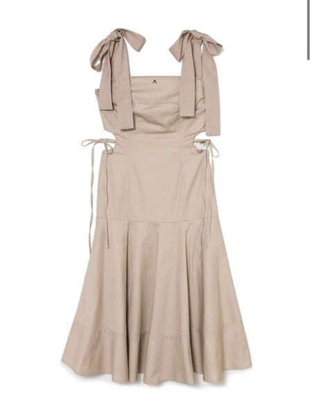 andmary Ann ribbon dress ベージュ beige