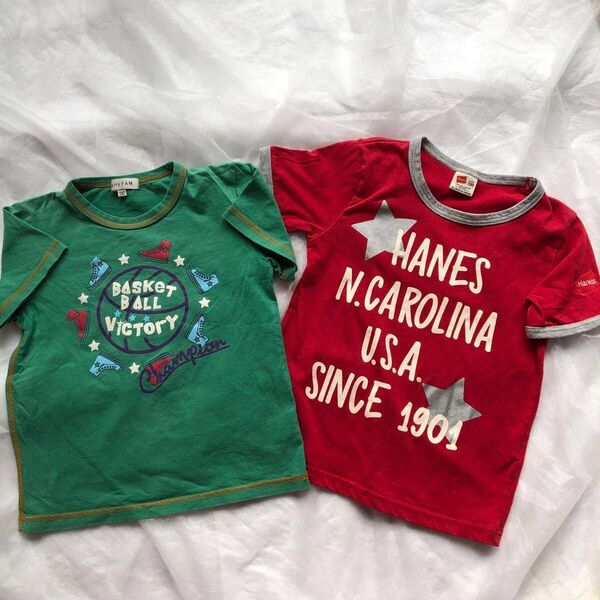 any FAM エニィファム 半袖Tシャツ & 赤半袖Tシャツ 130サイズ 男女兼用