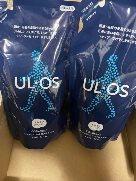 ULOS薬用スカルプシャンプ-詰め替え420ml 2袋 おまけ付き