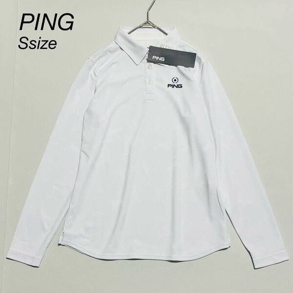 【新品】PING ピン ゴルフウェア 長袖ポロシャツ レディースS 白