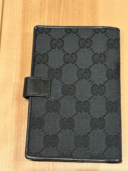 GUCCI 手帳カバー GGキャンバス ブラック