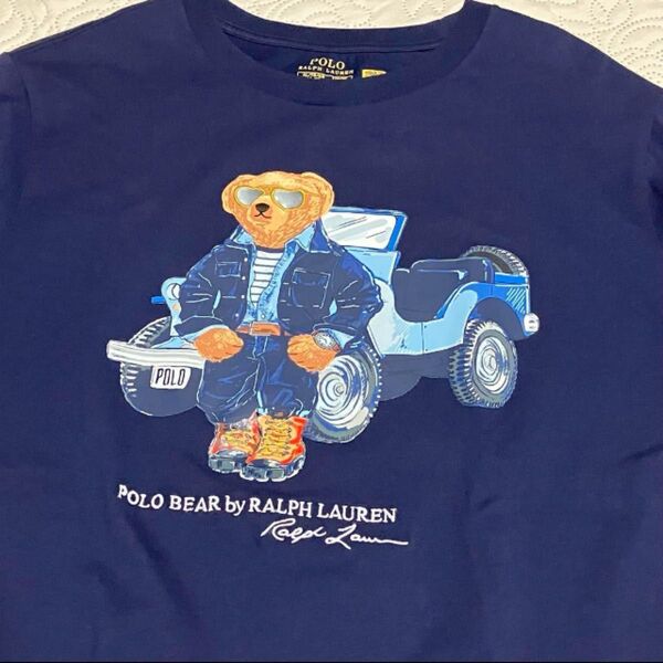 未使用級!人気 ポロベア POLO RALPH LAUREN ポロラルフローレン 半袖 Tシャツ ネイビー ボーイズ XL