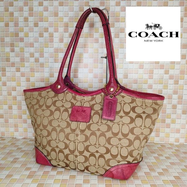 COACH コーチ シグネチャー トートバッグ ハンドバッグ