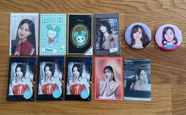 TWICE ミナ トレカ、缶バッジ セット まとめ売り