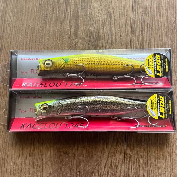 メガバス カゲロウ 124F オリカラ 2点セット CH ヒラスズキ CB マットゴールドコノシロ SP-C KAGELOU