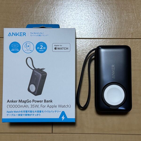 Anker MagGo Power Bank(10000mAh, 35W, For Apple Watch)アンカー ブラック