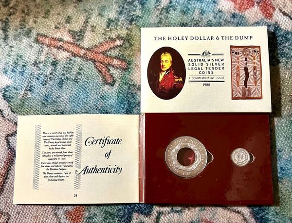 1988年 ザ・ホーリー・ダラー・アンド・ザ・ダンプ オーストラリア純銀 1ドル25セント硬貨