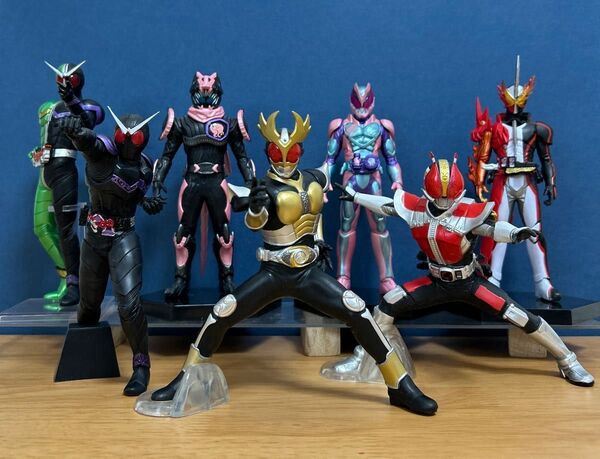 【仮面ライダー プライズフィギュア 開封品(箱なし) 7点セット】送料無料・匿名ダンボール発送