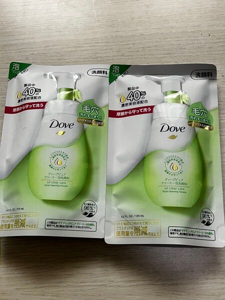 Dove ディープピュア クリーミー泡洗顔料 つめかえ用 2個セット