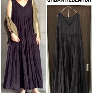 URBAN RESEARCH コットンボイルティアードワンピース 美品