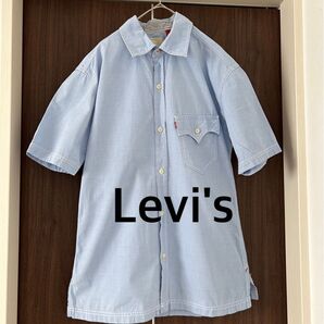 1回のみ着用 Levi's リーバイス コットン半袖ボタンダウンシャツ 極美品