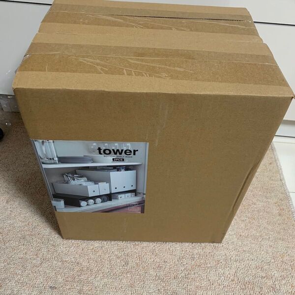 TOWER 収納ボックス上ラック 2個組2セット シンク下収納 キッチン 洗面台収納