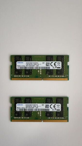 DDR4 32GB SAMSUNG 16GB*2枚 3200MHZ SO-DIMM ノートPC用メモリ メモリ 送料無料