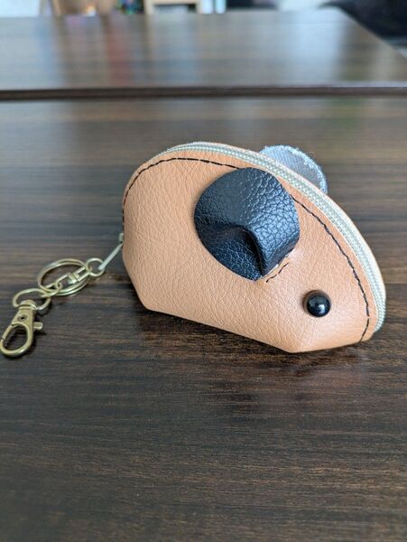 コインケース ハンドメイド 小銭入れ キーホルダー ネズミ